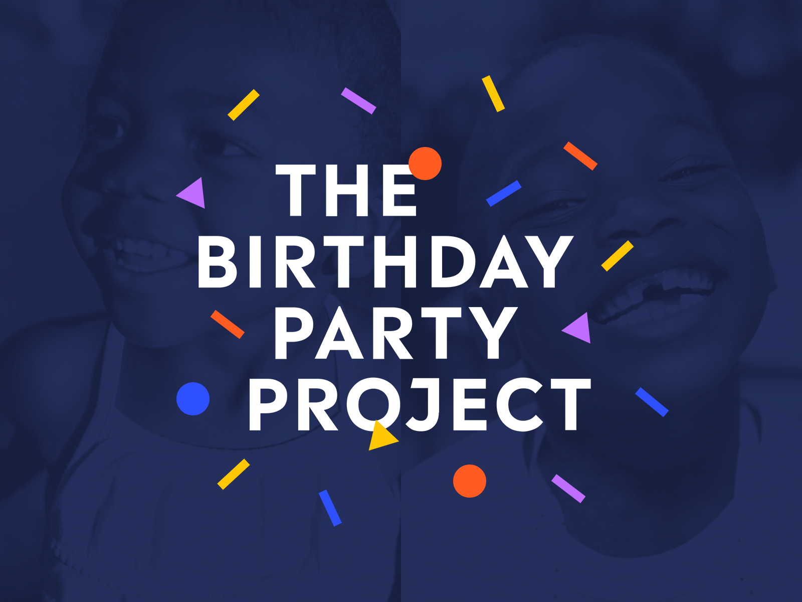 The Birthday Party Project 🎉 agency birthday birthday party blue brand design brand identity branding children confetti kids logo mark purple red sans serif studio yellow