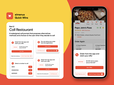 elmenus Quick Wins Part 5 - Call Restaurant