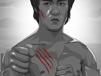 Bruce Lee bruce lee design fanart illustration vector illustration