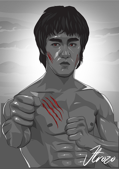 Bruce Lee bruce lee design fanart illustration vector illustration