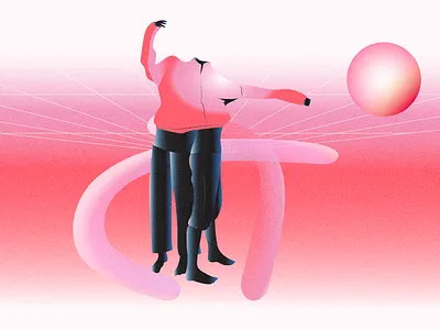 together gradient illustration vector