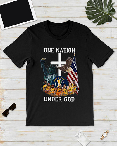 One Nation Under God Tshart https://www.teechip.com/one-nation- autismawareness baseball basket basketball bass community community logo games illustration logo meliodas typography under