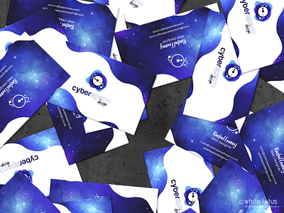 Cyberspace Design Business Cards branding branding design business cards galaxy illustrator mockup photoshop space web design
