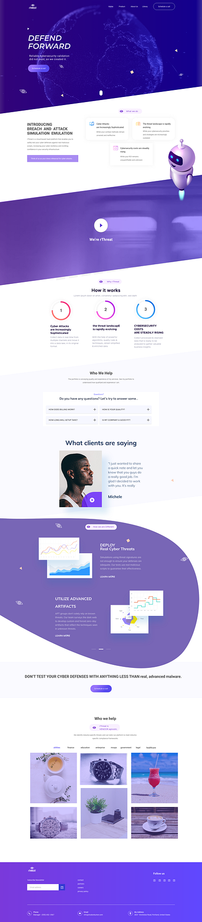 rThread Landing Page animation app art branding design graphic design logo minimal ui ux