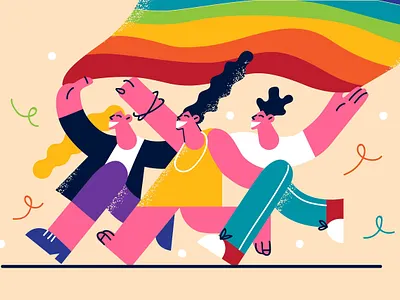 We character color illustration lgbt logo love motion peaple vector