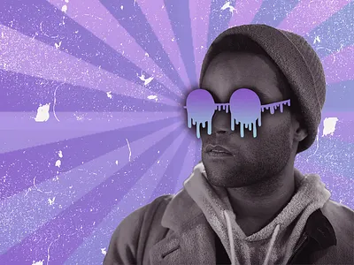 Hot Purple 80s style dusk gradient grain islamabad moez mustafa print purple purple gradient purple logo retro typography vapourwave