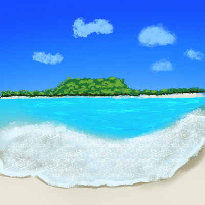 Beach Illustration design illustration procreate