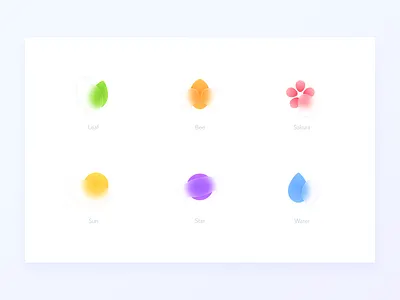 Icon for Spring color design glassmorphism icon ui