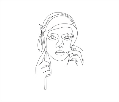 ART abstract artist artwork avatar continuous line design illustration one line art portrait vector woman art woman beauty