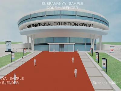 exterior exhibition Design 3D design 3d model blender blender3d design designs exhibition center exhibition design exterior exhibition lowpoly