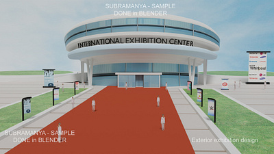 exterior exhibition Design 3D design 3d model blender blender3d design designs exhibition center exhibition design exterior exhibition lowpoly