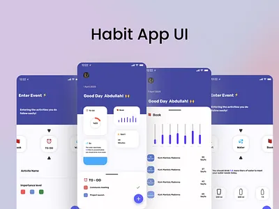 Personal Tracking App app mobile design mobile ui uidesign