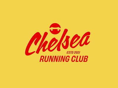 Chelsea Running Club Logo boston branding chelsea club logo massachusetts retro running typography
