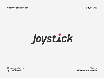 Joystick - Daily Logo Challenge - Day 50 dailylogo dailylogochallenge gamelogo joystick joysticksnsliders logodesign minimal negative space logo typography videogames