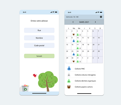 Trash cycle app in French belgium feedbackplease