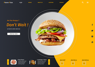 Fastt Food Landing page design typography ui ux