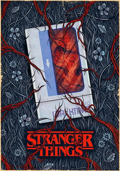 Stranger Things 4! alternative movie poster art design drawing film film poster horror illustration movie poster netflix sam dunn series stranger things vecna