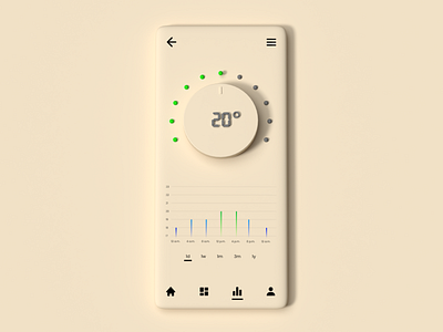 A/C app app appdesign application design neumorphic neumorphical neumorphism ui ux