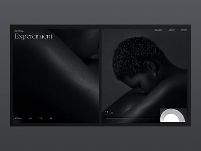 Editorial gallery website black clean typography ui uiux ux web webdesign white