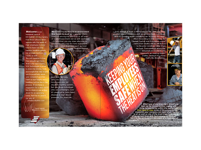 Company Safety eBook : Sample Spread advertising art direction content design ebook ebooks graphic design hr indesign layout magazine manual page spreads pdf photoshop printer spreads safety safety info safety manual typography