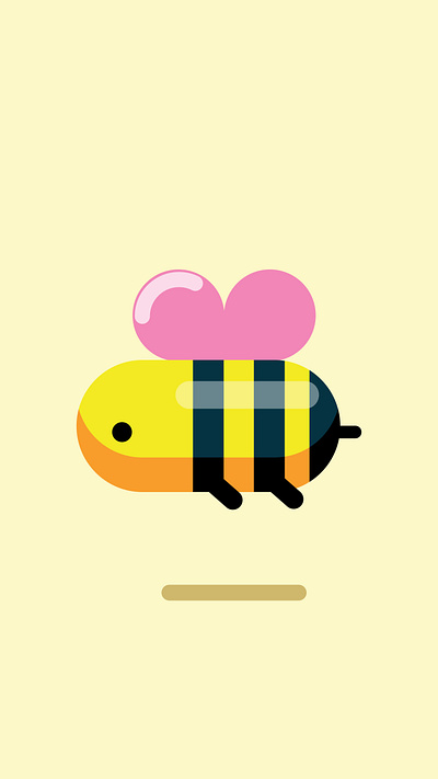 Bee bee black design fly honey honeycomb illustrator orange pink vector yellow