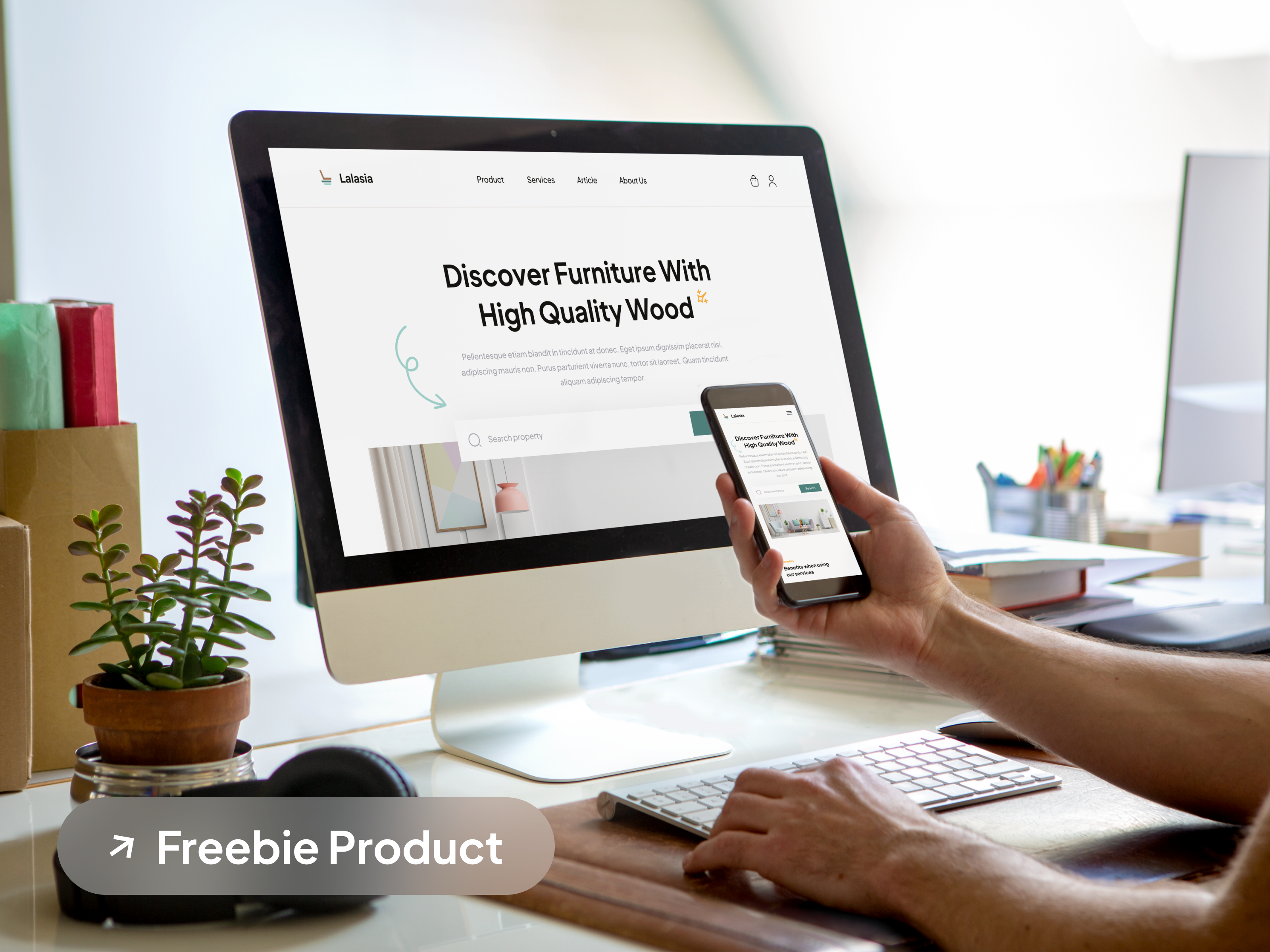 Lalasia - Furniture Website Freebie branding comercil design desktop ecommerce education freebie furniture helping homepage landingpage logo responsive template ui uikit ux website