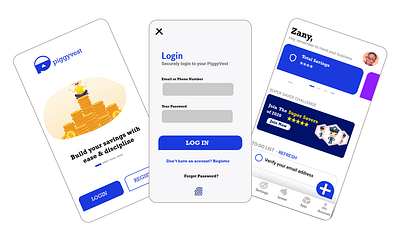 Piggyvest app branding design ui