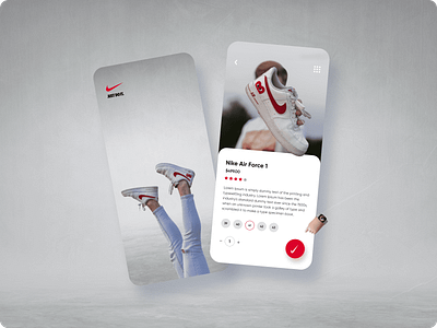 Nike Mobile App Design app design branding design minimal minimalism mobile design mobile ui modern nike air force nike air max nike app nike shoes sneak peek sneakerhead sneakers uidesign uidesigns uiuxdesign