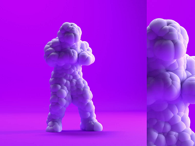 FOAM BOY 3d animation c4d crislabno dance design