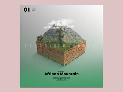 MicroWorld - African Mountain design flat illustration mircroworld