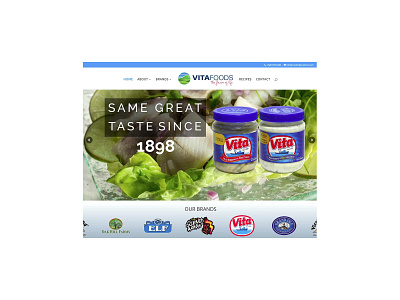 Vita Food Products Website advertising art direction branding chicago design food industry food products history ui web design web development web site website wordpress