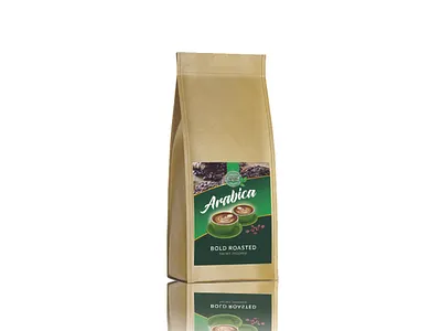 Arabica Dark Roasted Coffee Label adobe photoshop coffee coffee label coffee label design coffee packing coffee sticker graphics deisgn packaging deisgn pouch packaging product packaging