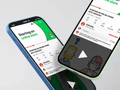 GoDaddy Educational Videos animation graphic design illustration vector