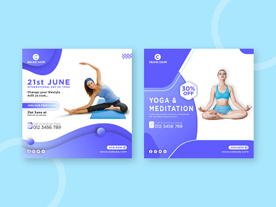 Social Media Post | Yoga class classes energy flyer girl healing health instagram instagram post instructor international yoga day meditation modern peaceful post social media post yoga yoga pose yoga studio