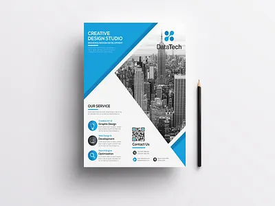 Flyer - Data Tech abstract branding brochure business corporate creative design free psd graphic layout leaflet marketing minimalist modern poster print professional promotional flyer vector
