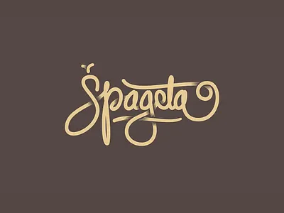 Spageta LogoFInal handwritten handwritten logo handwritten type logo logo design logotype