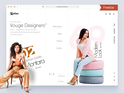 Fashion Brand Website UI corporat creative ecommerce fashion header hero homepage interface lading page landig page landing landing page landingpage minimal one page design product design shopify single page webdesign website