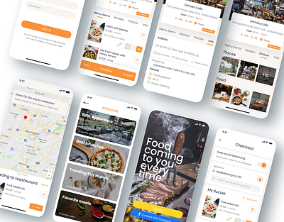 Food App / Restaurant App / Delivery App android app android app design android design app design apple application cafeteria delivery delivery app food food and drink food app restaurant app zomato