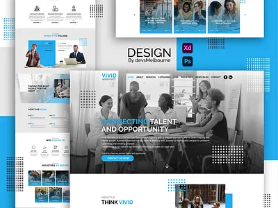 VIVID Agency Design - Devs Melbourne agency brand identity consultancy consultant consultation help helping homepage design landing page landing page design modern design simple design ui ui design ux web web design