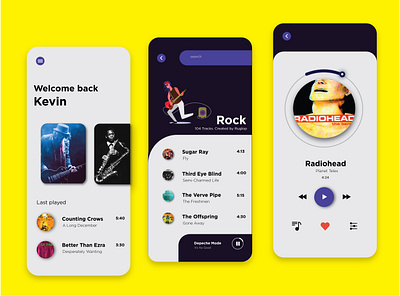 UI design concept- Music Player app app design application design illustration interaction interaction design interface ui ui design uidesign uiux ux