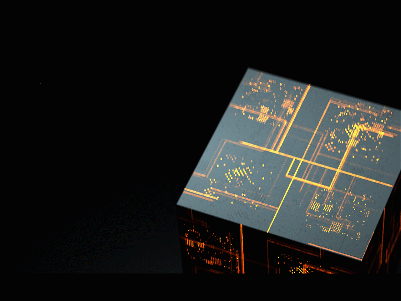 digital cube by C4D animation animation c4d
