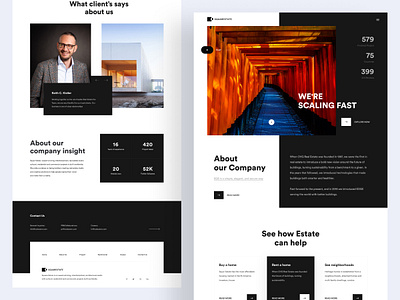 Real Estate Landing Page business home rent landing page design minimal popular design property real estate agency real estate design realestate trendy design ui userinterface ux web web design webdesign website
