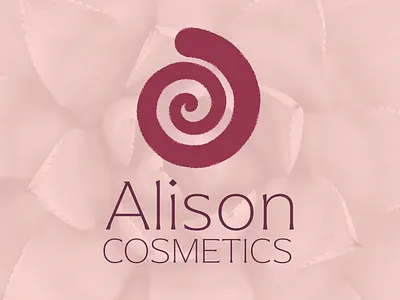 Alison Cosmetics Logo alison cosmetics branding cosmetics dailylogo design logo logocore swirl vector