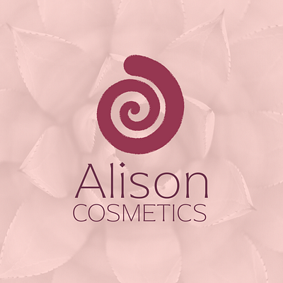 Alison Cosmetics Logo alison cosmetics branding cosmetics dailylogo design logo logocore swirl vector