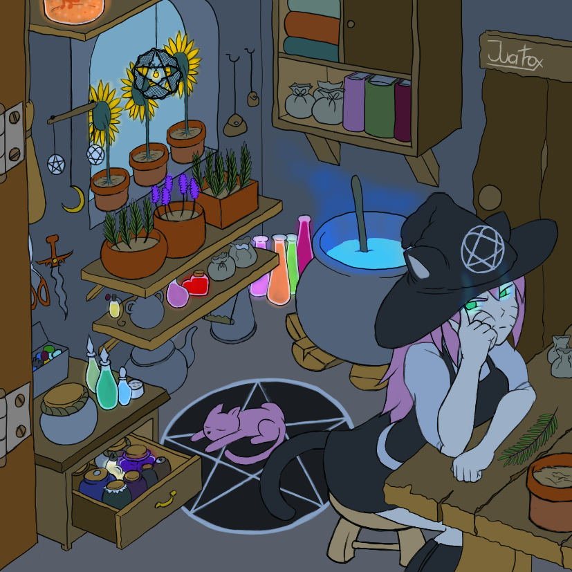 Habitación de Isis character design characters illustration juatrox yakunyo