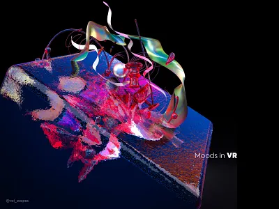 Moods in VR - Submerged 3d illustration 3dart abstract adobe ar augmented black bold colors generativeart graphicdesign gravitysketch illustration inspiration neon ui virtualreality vr web