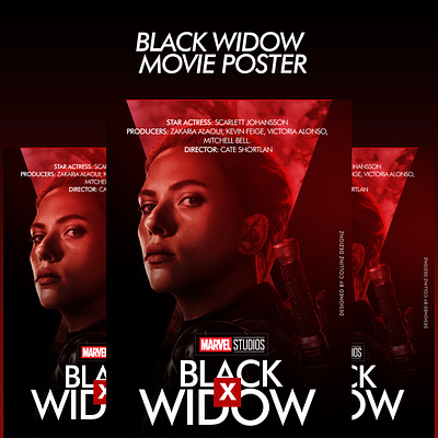 Black Widow 2021 Movie Poster adobe photoshop blackwidow design flat graphicdesign marvel marvel studios minimal movie movie poster design photoshop poster web