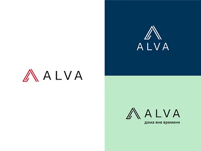 Alva - Construction company branding design icon illustration logo vector