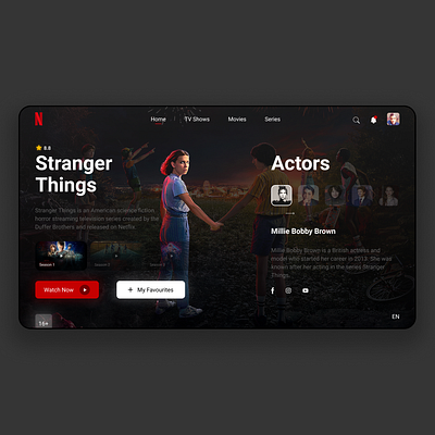 UI Design for Netflix & Strangerthingstv Series. appdesign behance branding dailyui designinspiration dribbble graphicdesign illustration netflixdesign ui ui ux uidesign uidesigner ux uxdesign uxdesigner webdesign