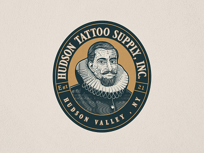 Hudson Tattoo Supply, Inc. | Vintage Logo engraving etching illustration illustrator logo logo design logo designer logo illustration tattoo vintage vintage logo